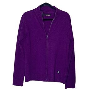 Norkhomme lamb wool sweater cardigan size 46 - L purple
